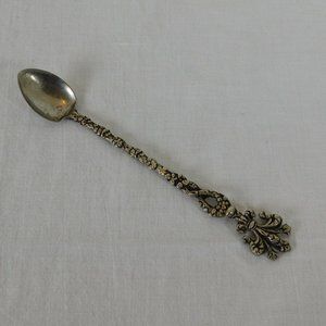 Fleur De Lis Souvenir Spoon Made Italy Antique Silver Look Collectible Vintage